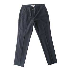 Michael Kors Black Pleated Dress Pants – Size 6, Slim Fit Trousers, Classic Care